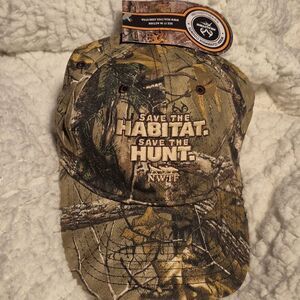 NWTF Save the Habitat Save the Hunt Turkey Stretchfit Hat - New